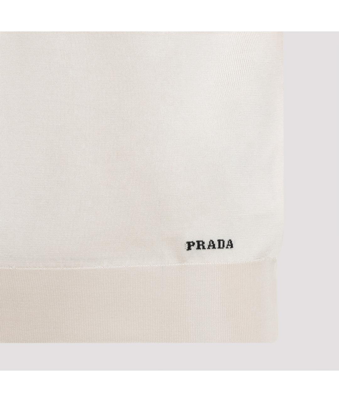 PRADA Бежевая хлопковая футболка, фото 5