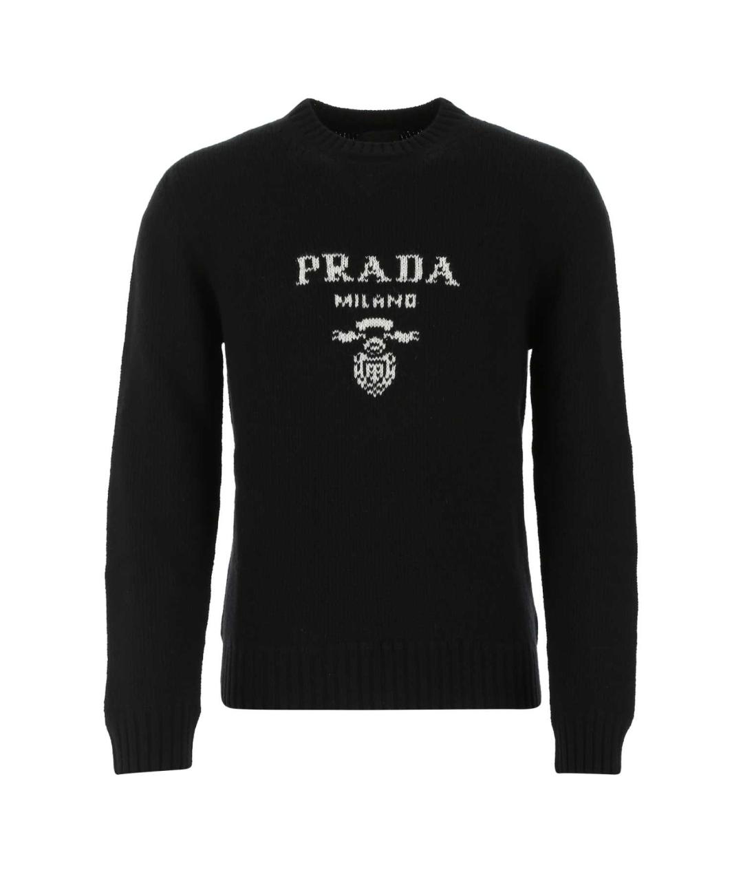 PRADA Черный шерстяной джемпер / свитер, фото 1