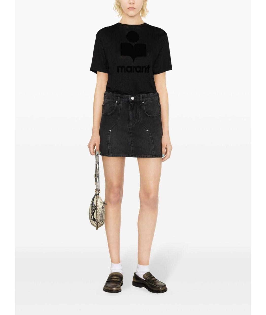ISABEL MARANT Черная полиэстеровая футболка, фото 2