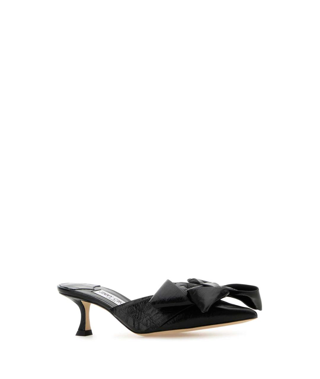 JIMMY CHOO Черные кожаные мюли, фото 2