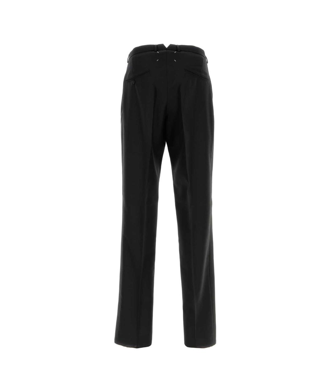MAISON MARGIELA Черные шерстяные классические брюки, фото 2