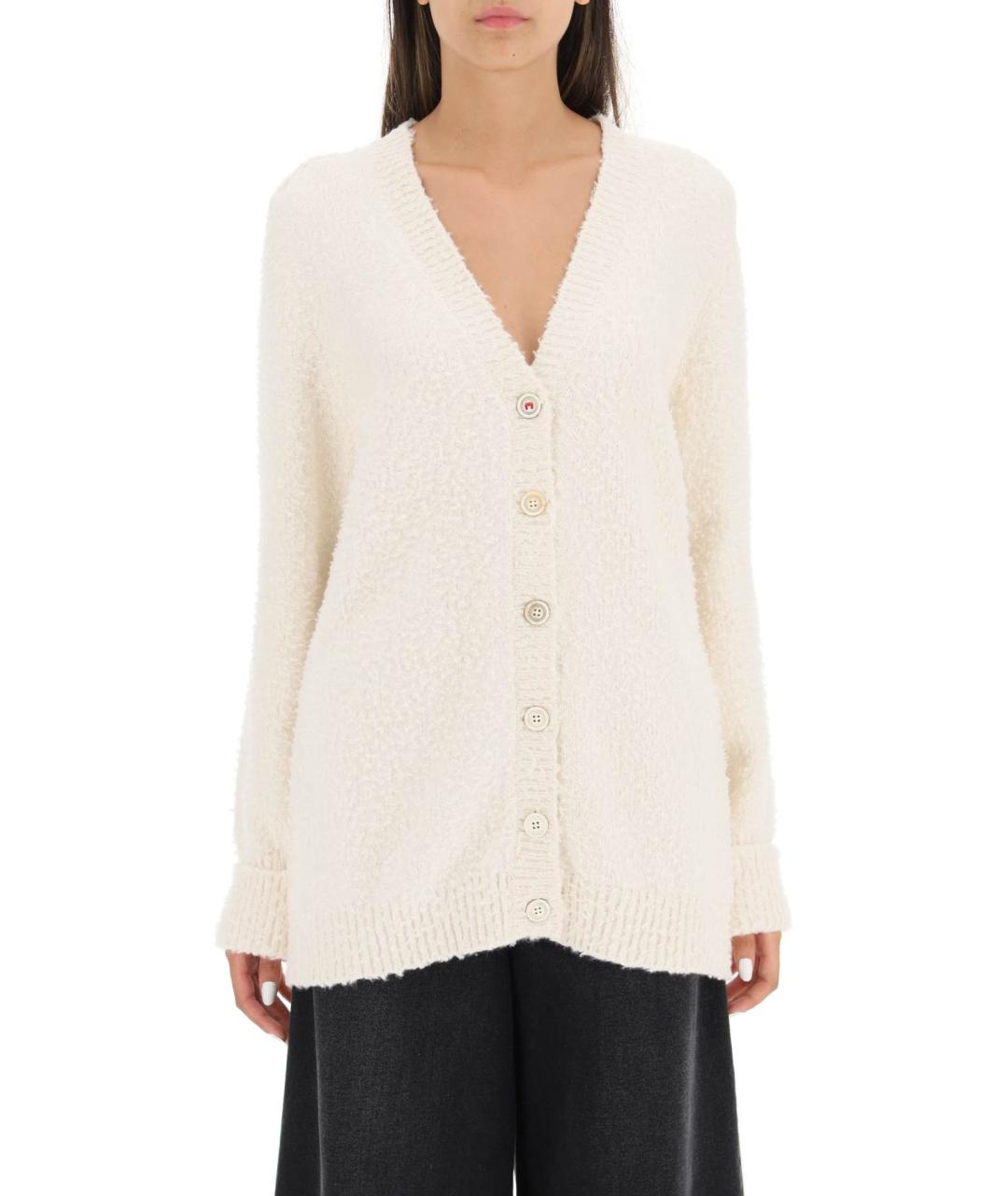 MM6 MAISON MARGIELA Бежевый хлопковый кардиган, фото 2