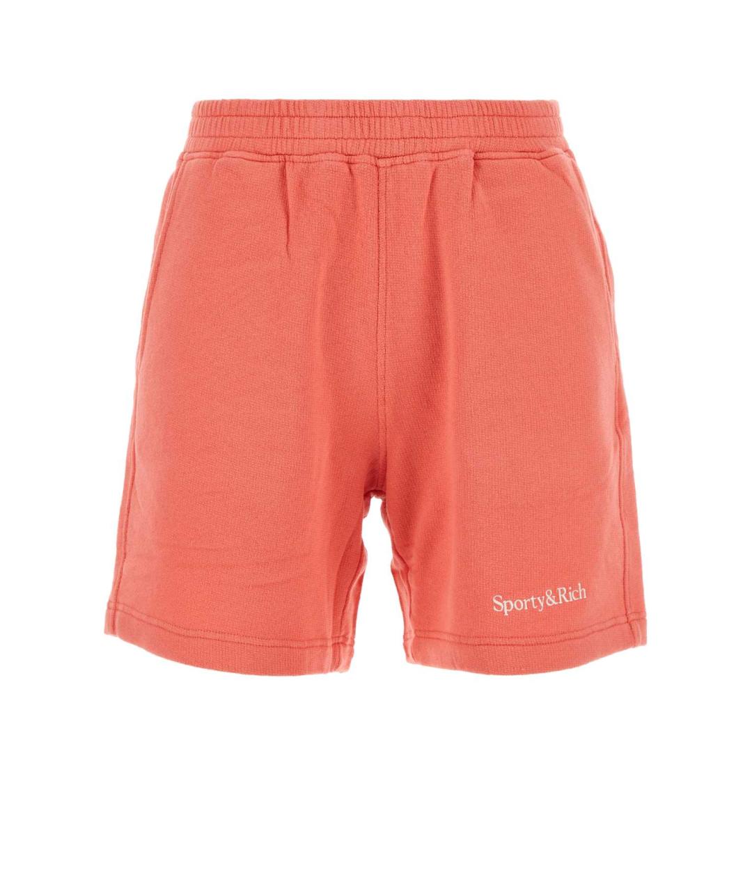 SPORTY AND RICH Коралловые хлопковые шорты, фото 1