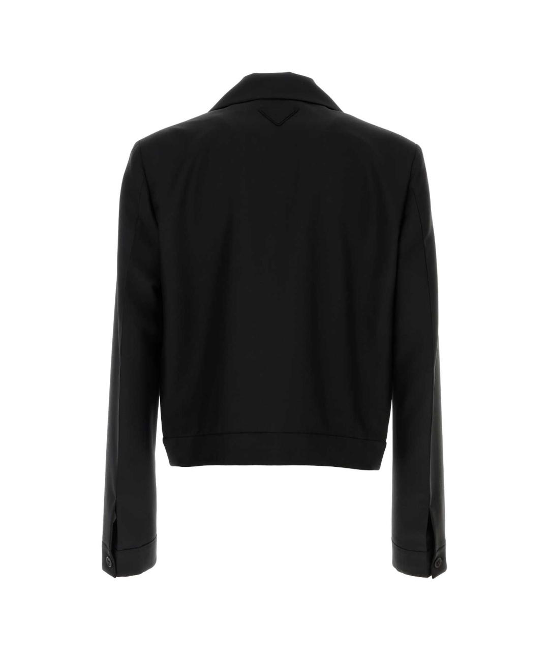 PRADA Черная шерстяная куртка, фото 2