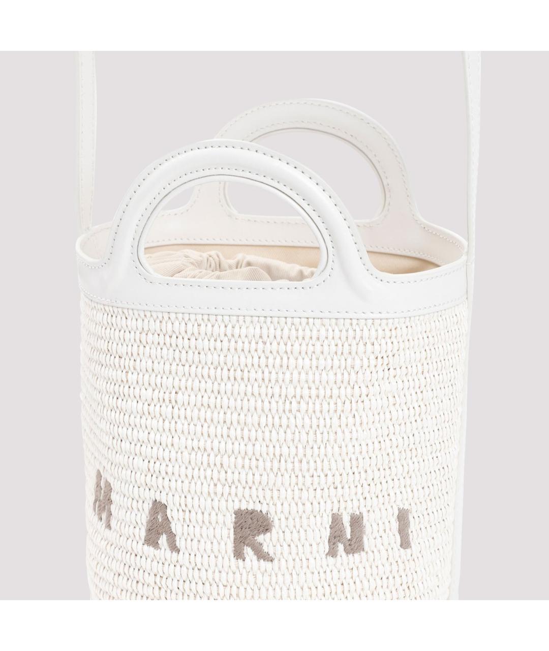 MARNI Белая кожаная сумка через плечо, фото 4