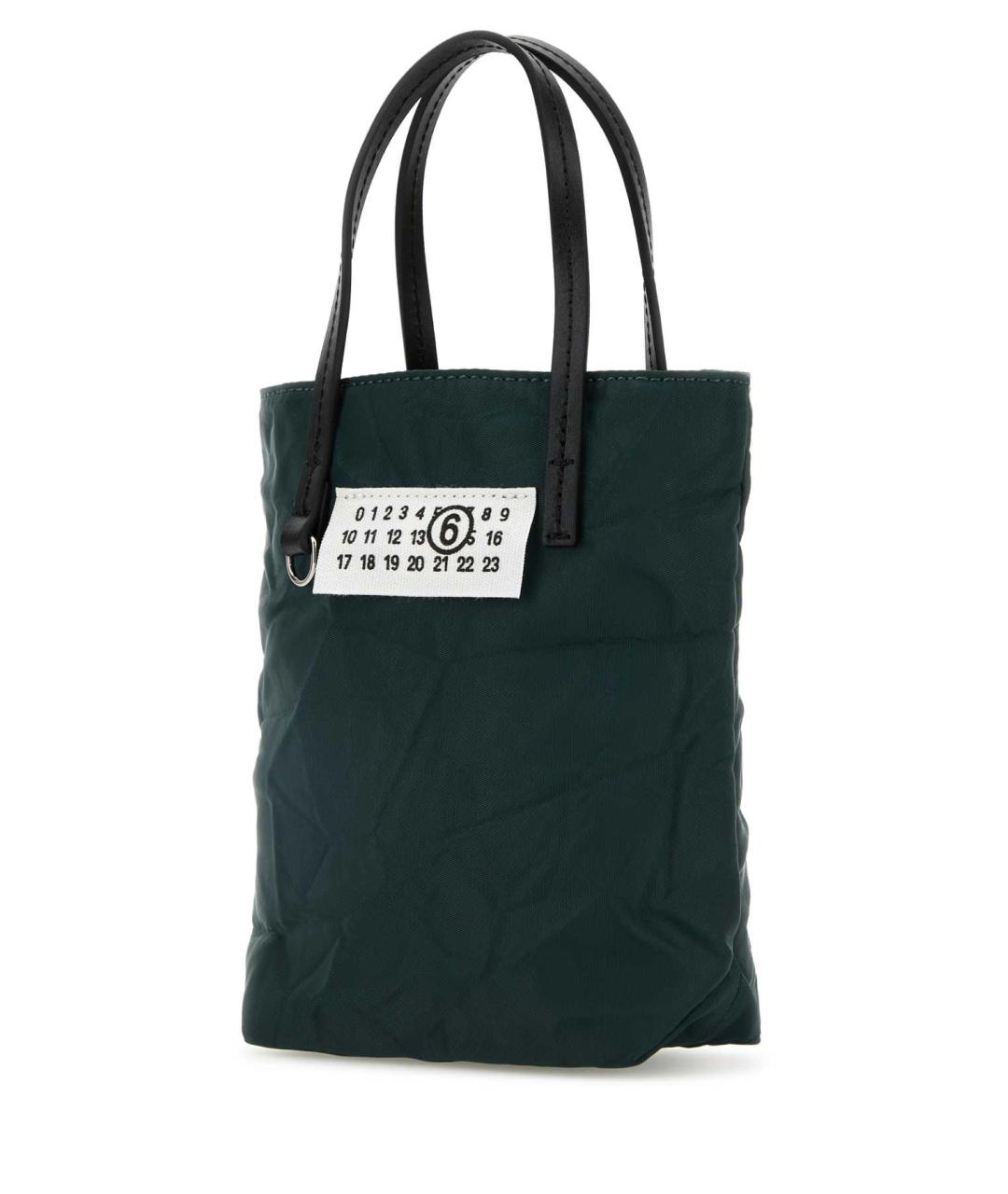 MM6 MAISON MARGIELA Зеленая синтетическая сумка тоут, фото 2