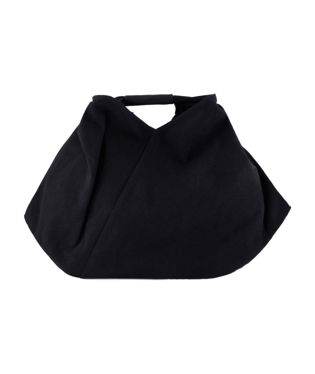 MM6 MAISON MARGIELA Черная хлопковая сумка с короткими ручками, фото 1
