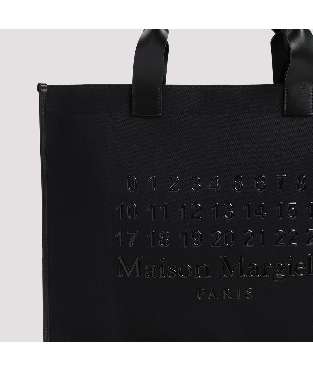 MAISON MARGIELA Черная тканевая сумка тоут, фото 4