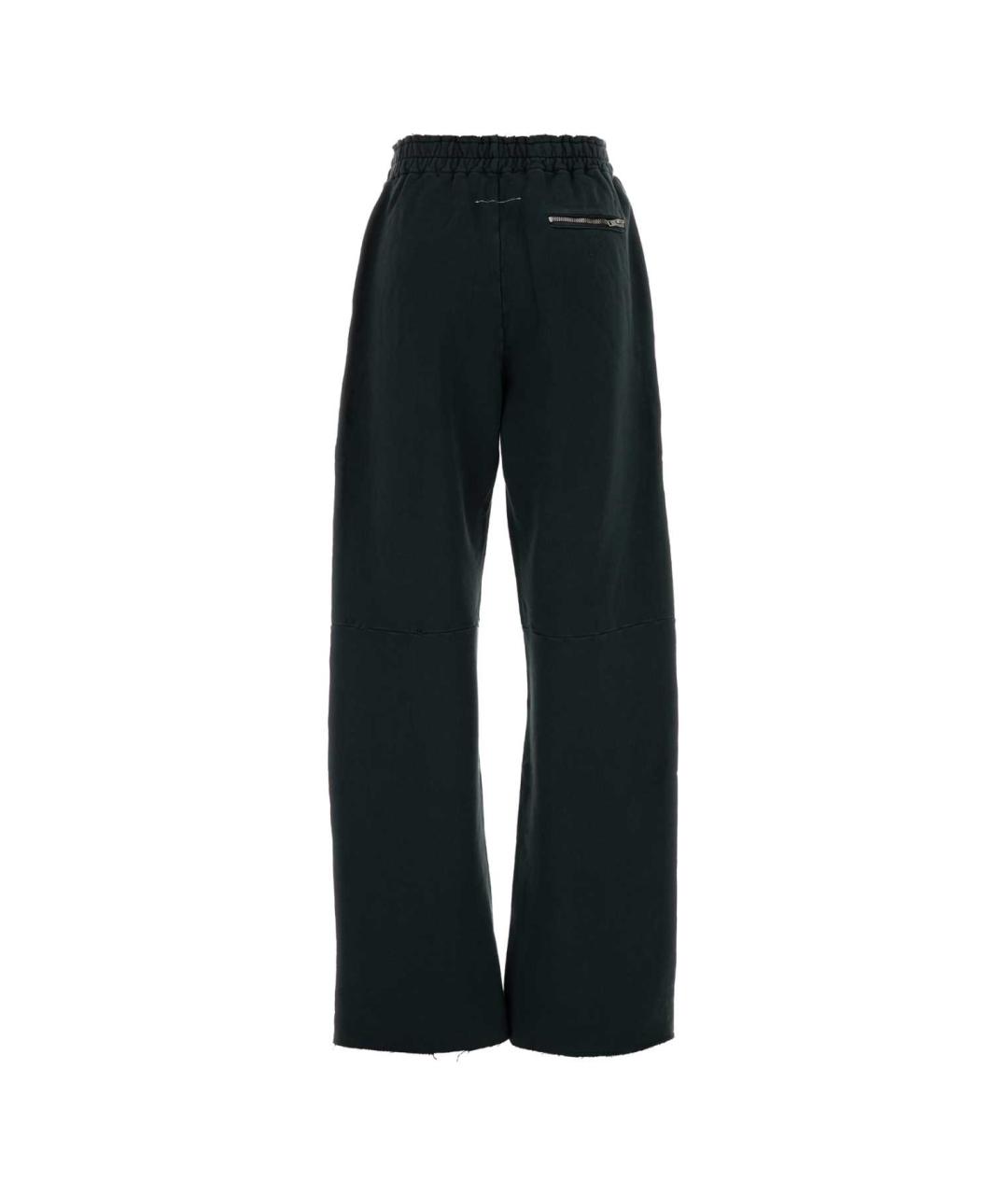 MM6 MAISON MARGIELA Антрацитовые хлопковые прямые брюки, фото 2