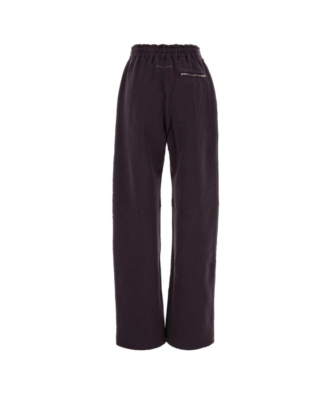 MM6 MAISON MARGIELA Фиолетовые хлопковые прямые брюки, фото 2