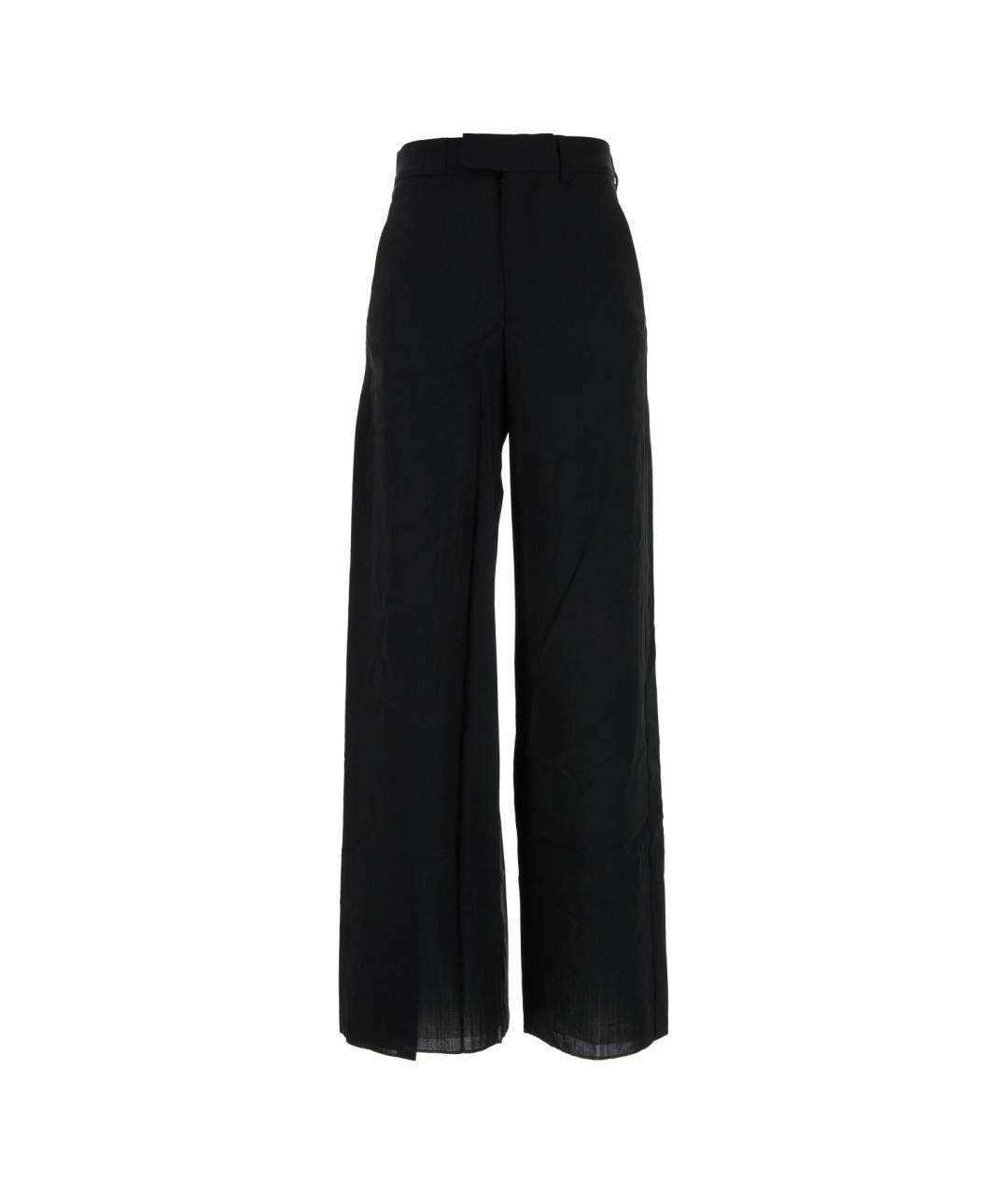MM6 MAISON MARGIELA Черные вискозные прямые брюки, фото 1