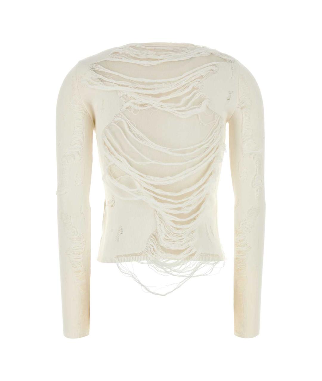 MM6 MAISON MARGIELA Белый хлопковый джемпер / свитер, фото 2