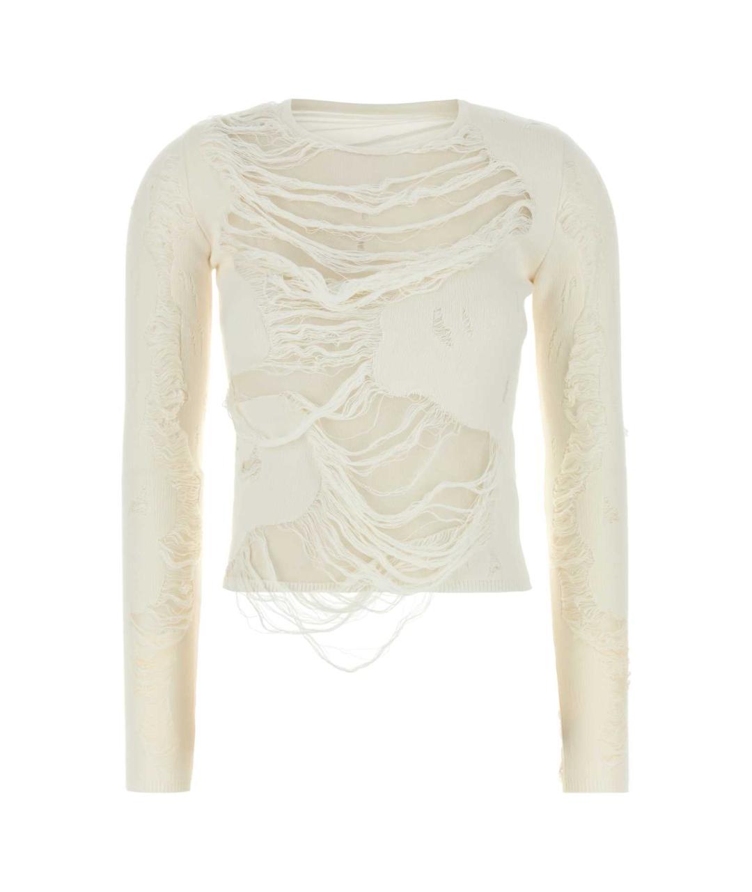 MM6 MAISON MARGIELA Белый хлопковый джемпер / свитер, фото 1