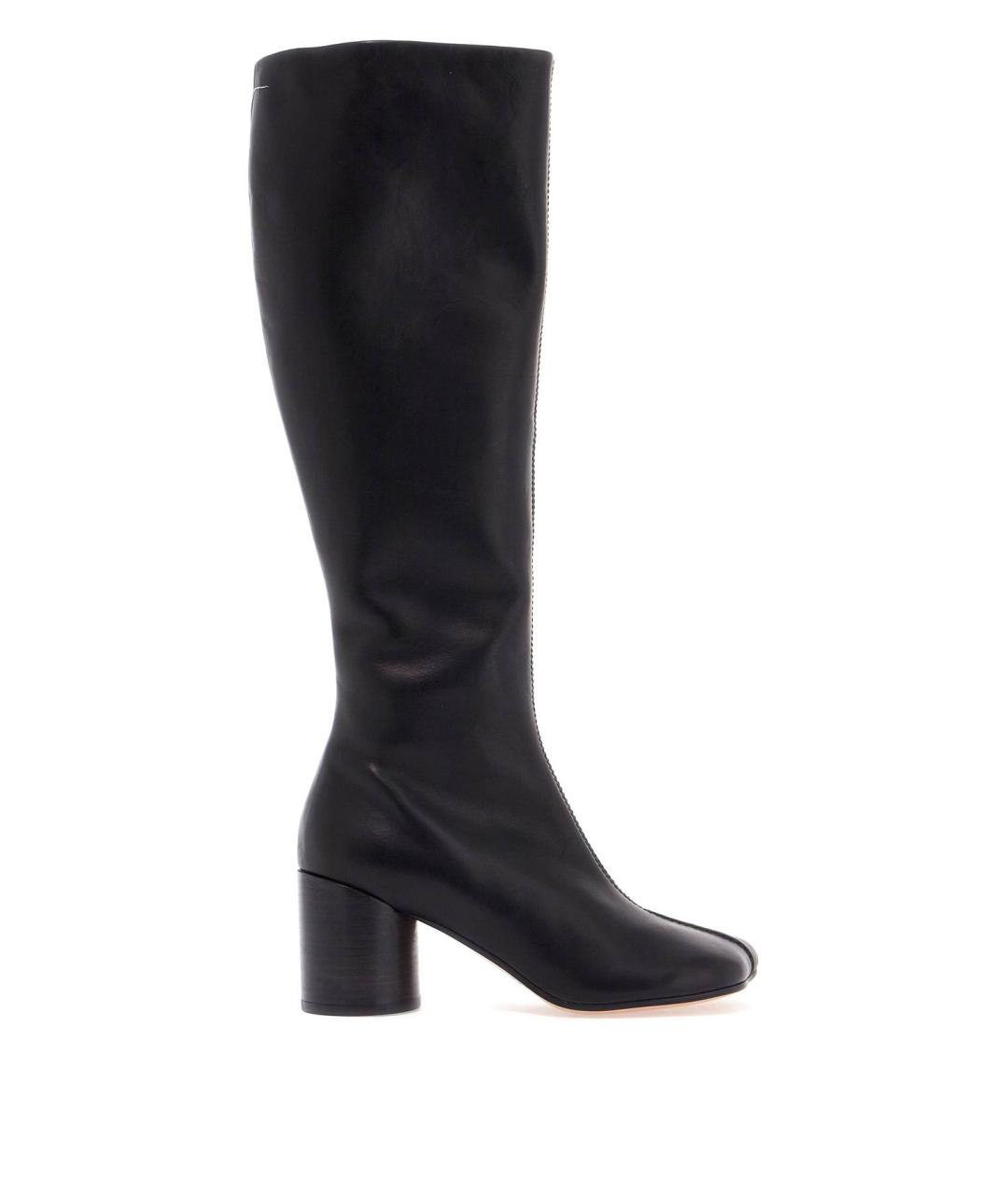 MM6 MAISON MARGIELA Черные кожаные сапоги, фото 2