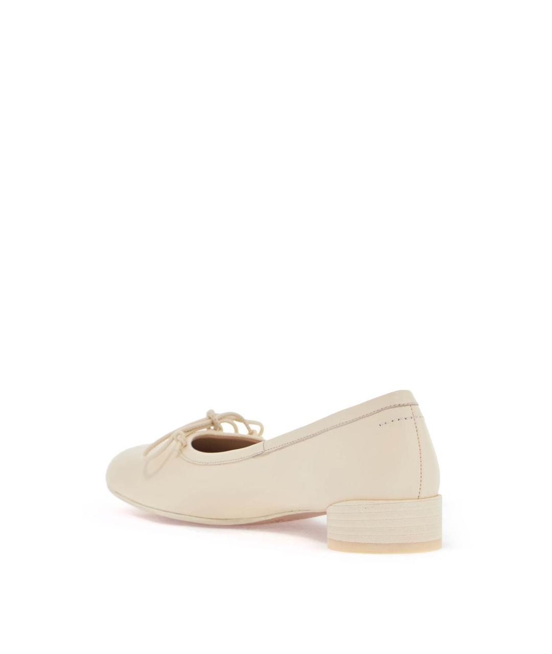 MM6 MAISON MARGIELA Бежевые кожаные туфли, фото 4