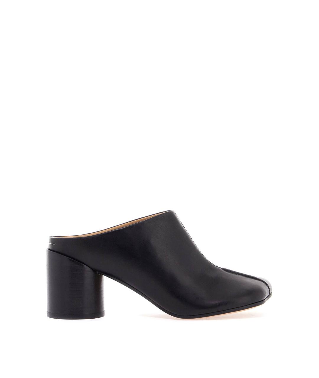 MM6 MAISON MARGIELA Черные кожаные сабо, фото 2