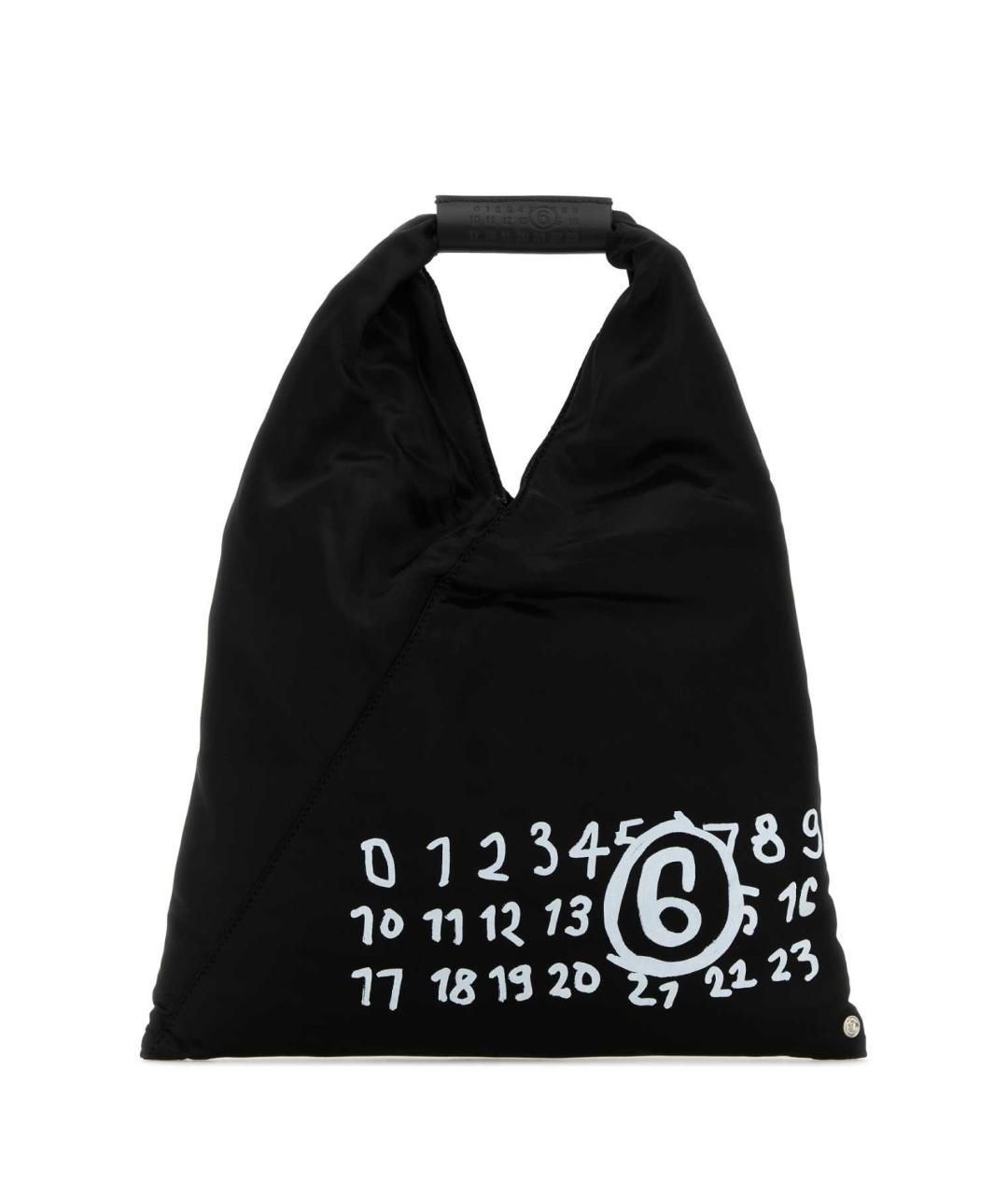 MM6 MAISON MARGIELA Черная синтетическая сумка с короткими ручками, фото 1