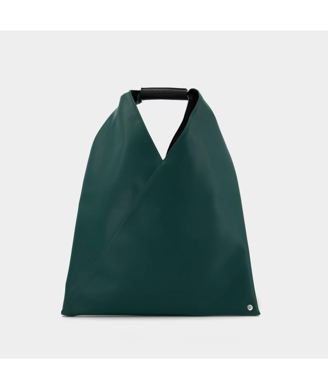 MM6 MAISON MARGIELA Зеленая сумка с короткими ручками из искусственной кожи, фото 2