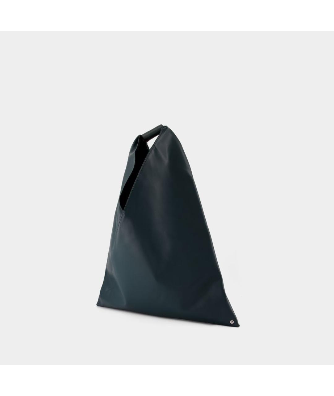 MM6 MAISON MARGIELA Зеленая синтетическая сумка с короткими ручками, фото 2