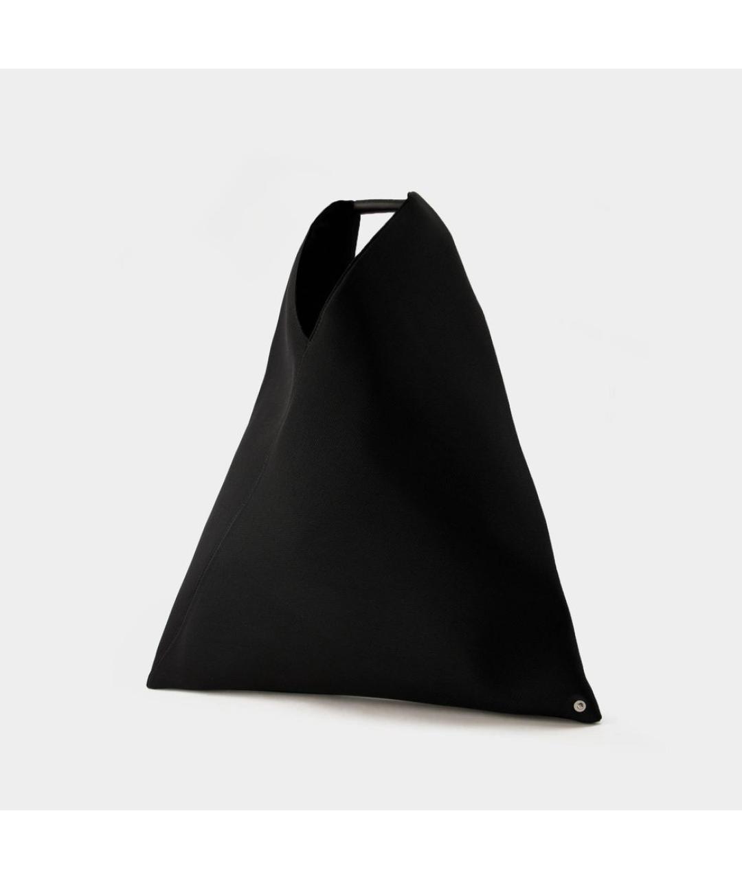 MM6 MAISON MARGIELA Черная тканевая сумка с короткими ручками, фото 2