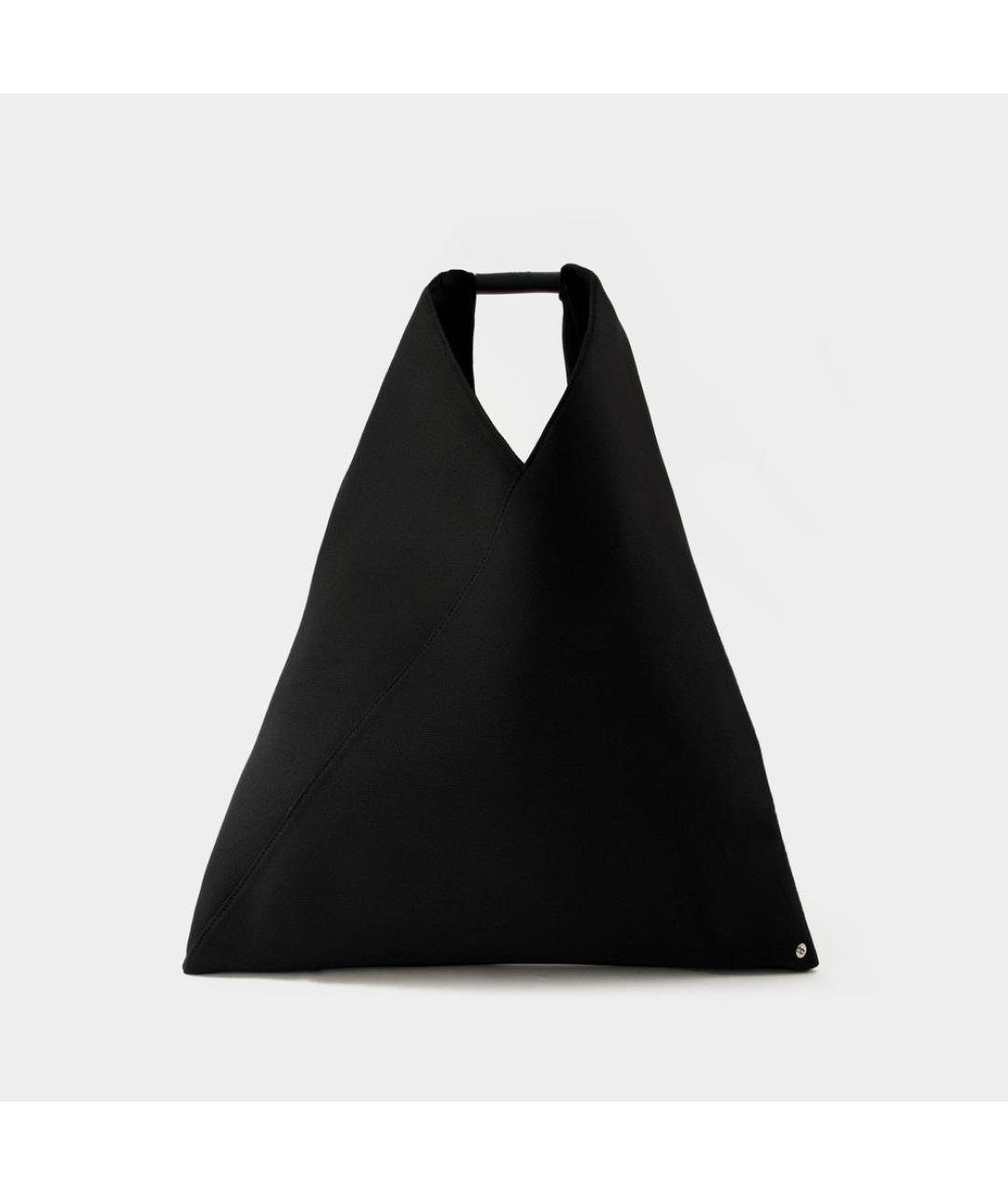 MM6 MAISON MARGIELA Черная тканевая сумка с короткими ручками, фото 5