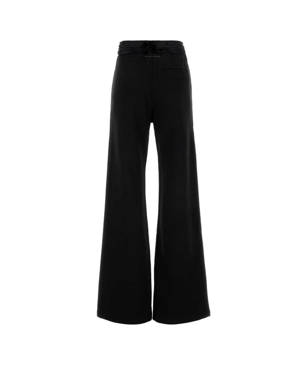 MM6 MAISON MARGIELA Черные хлопковые прямые брюки, фото 2