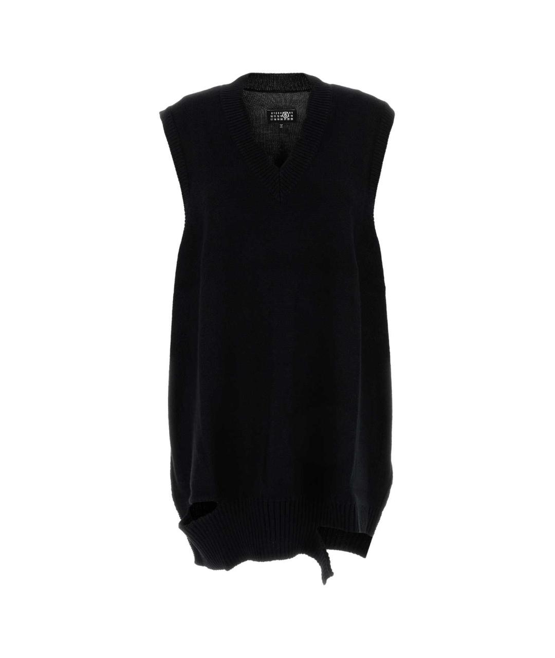 MM6 MAISON MARGIELA Черное шерстяное повседневное платье, фото 1