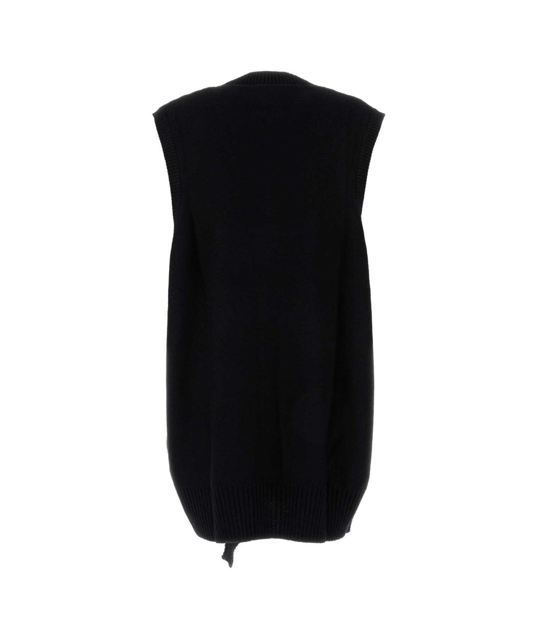 MM6 MAISON MARGIELA Черное шерстяное повседневное платье, фото 2