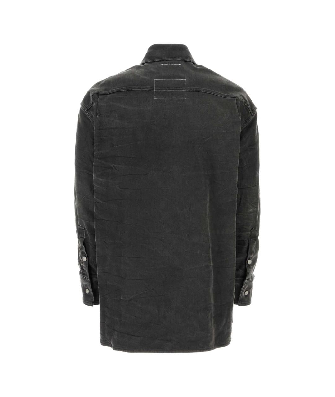 MM6 MAISON MARGIELA Антрацитовая хлопковая кэжуал рубашка, фото 2