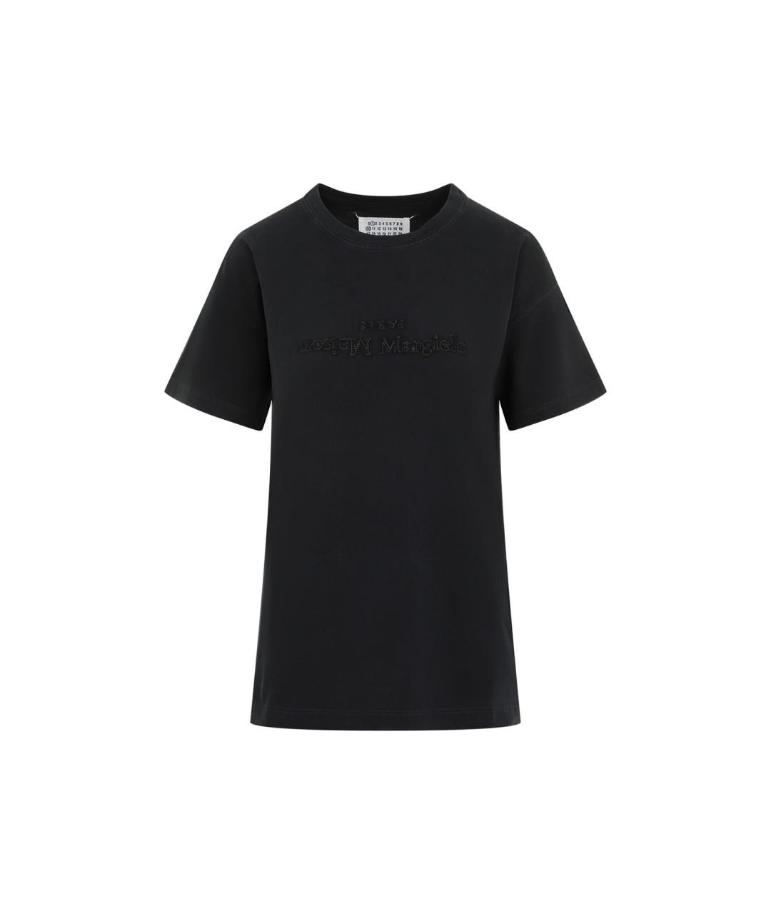 MAISON MARGIELA Черная хлопковая футболка, фото 1