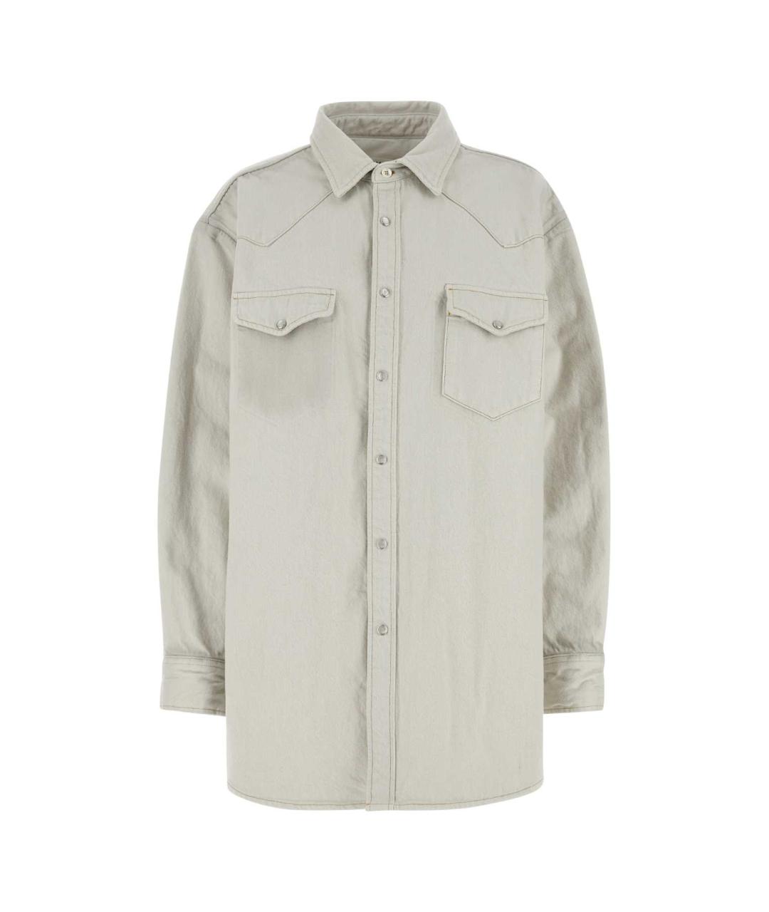 MAISON MARGIELA Серая хлопковая рубашка, фото 1