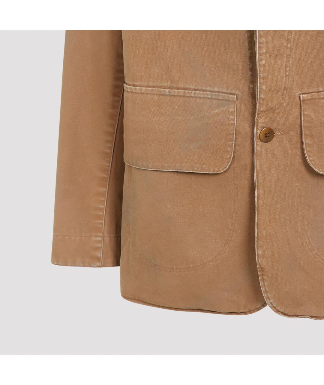 MAISON MARGIELA Бежевая хлопковая куртка, фото 4