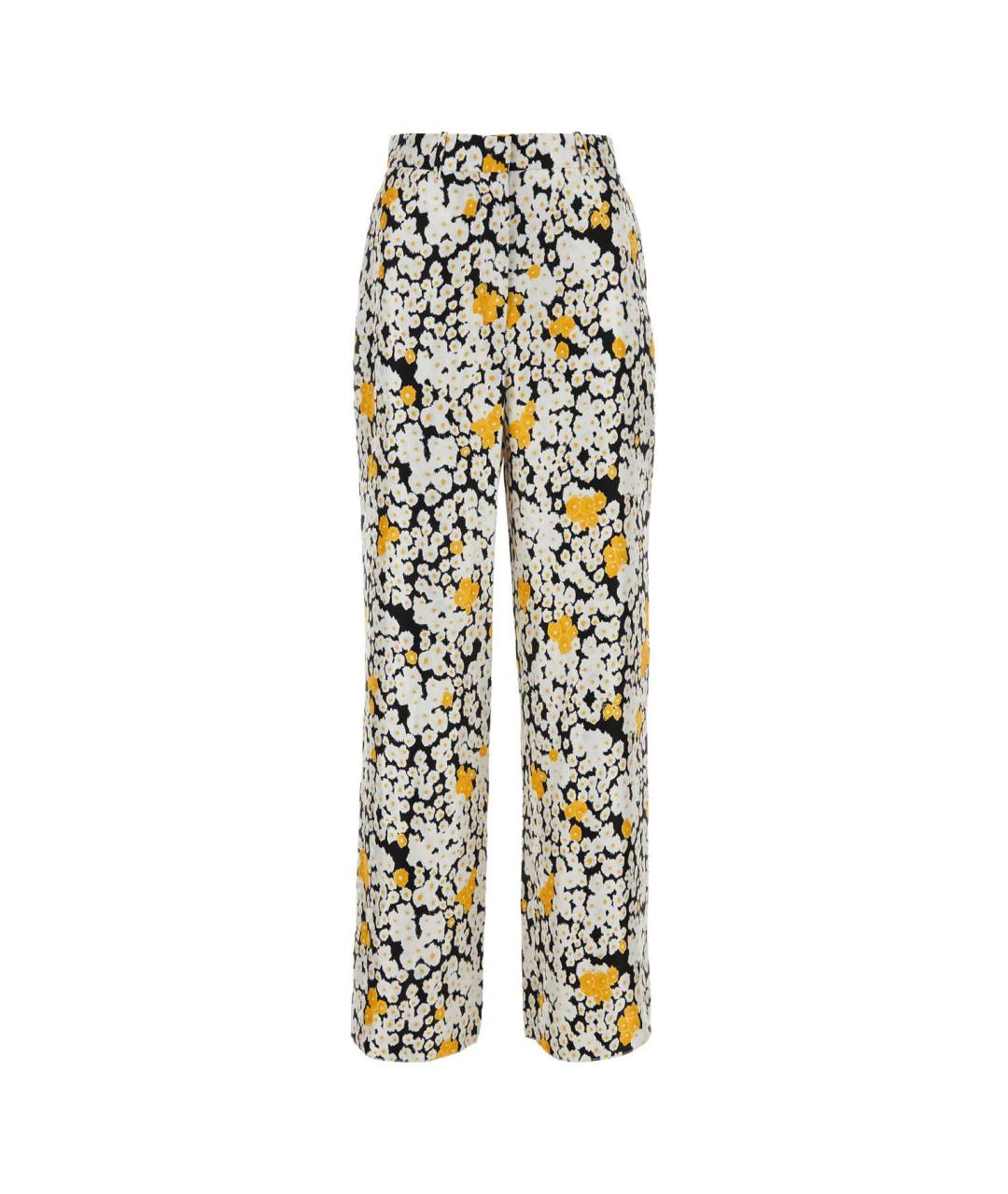 LANVIN Мульти шелковые прямые брюки, фото 1