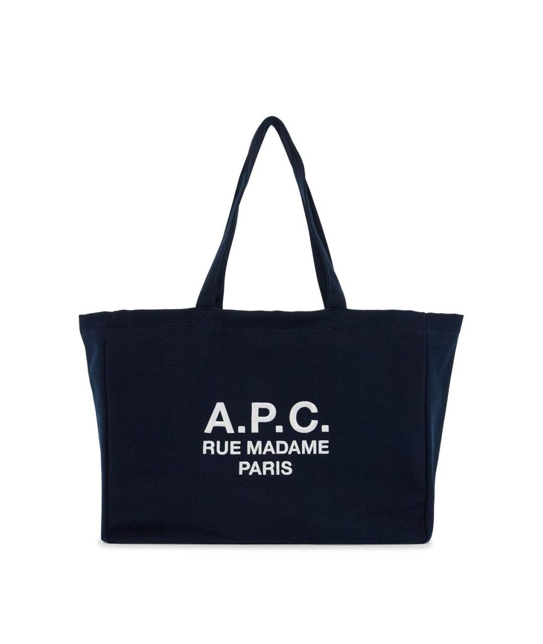 A.P.C. Синяя хлопковая сумка тоут, фото 1