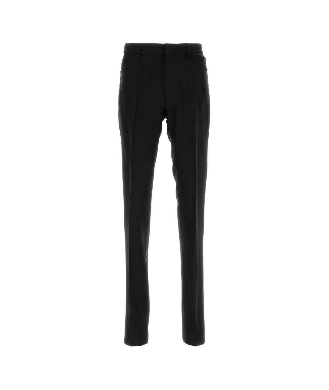 TOM FORD Черные шерстяные прямые брюки, фото 1