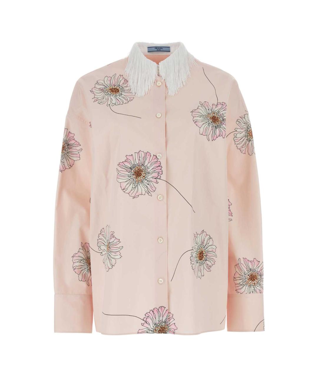 PRADA Розовая хлопковая рубашка, фото 1