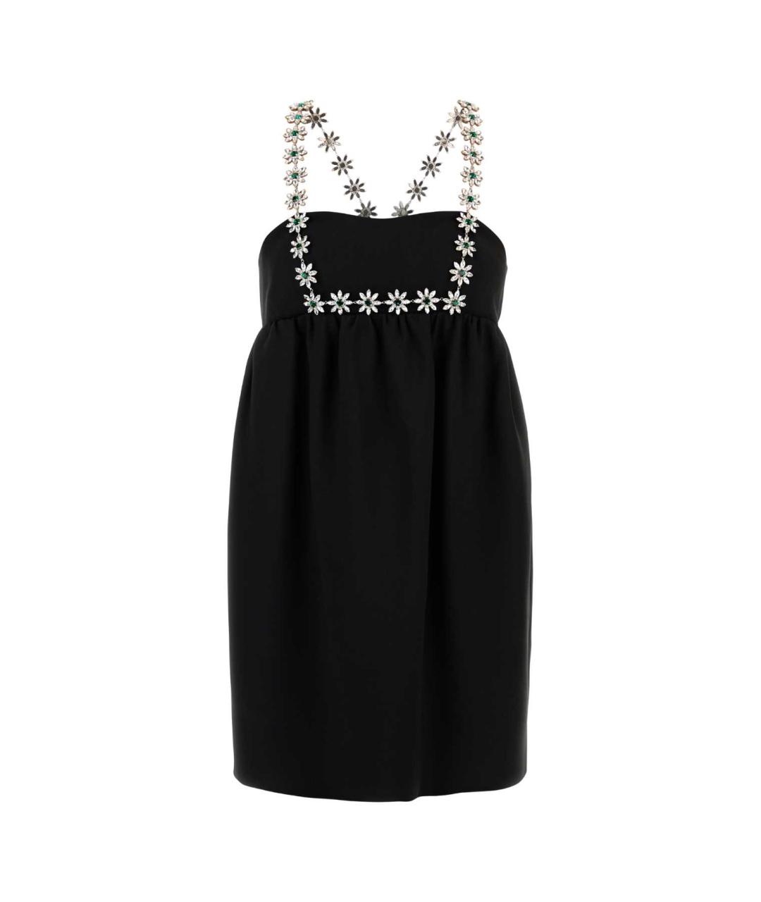 PRADA Черное ацетатное повседневное платье, фото 1