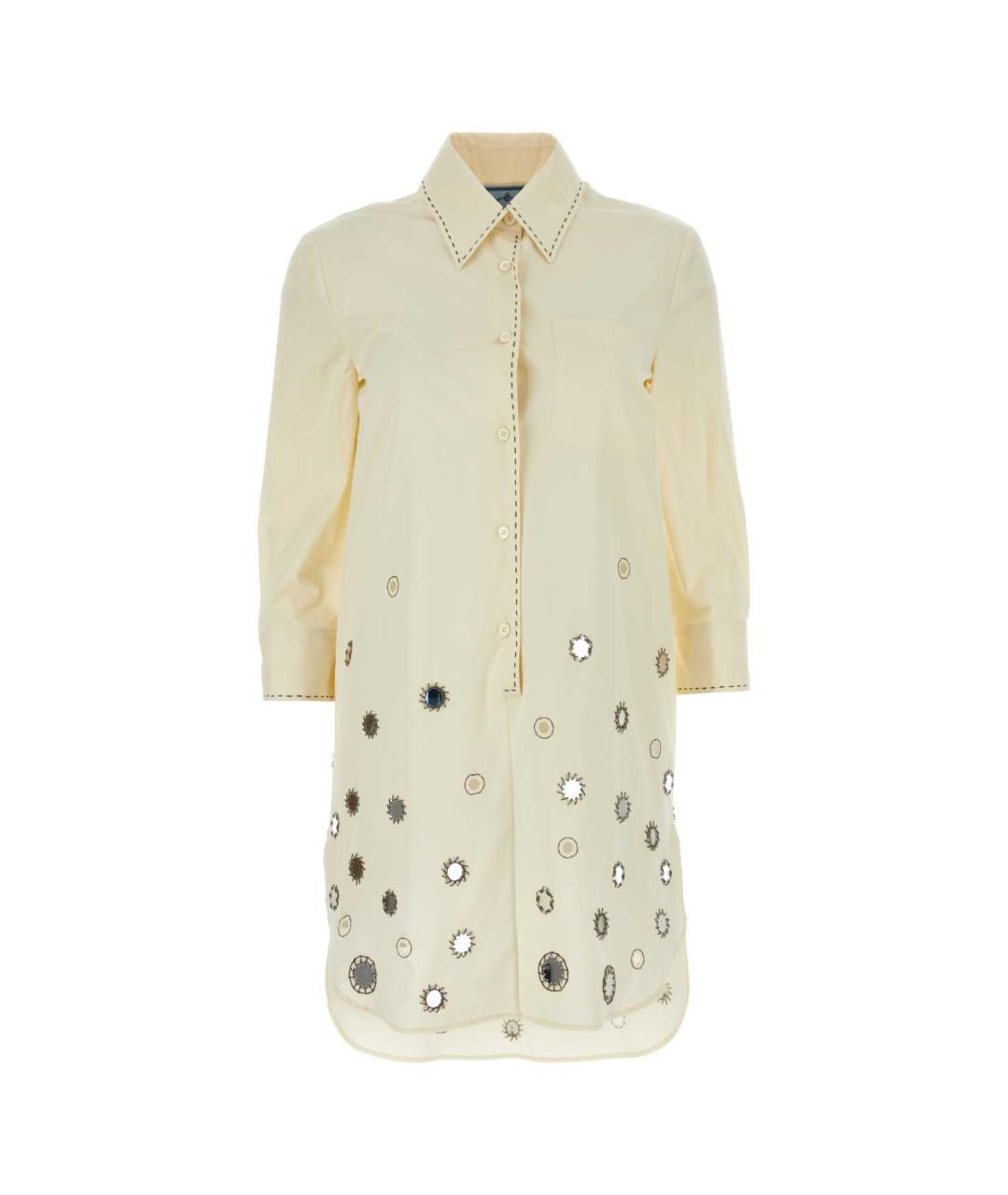 PRADA Бежевое хлопковое повседневное платье, фото 1