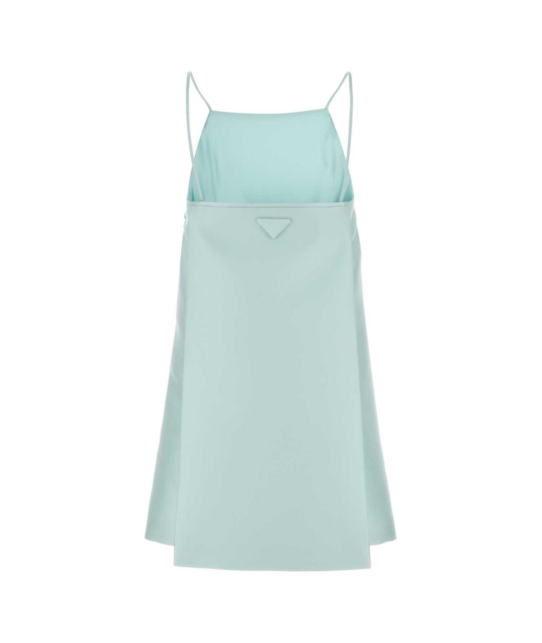 PRADA Бирюзовое полиэстеровое коктейльное платье, фото 2