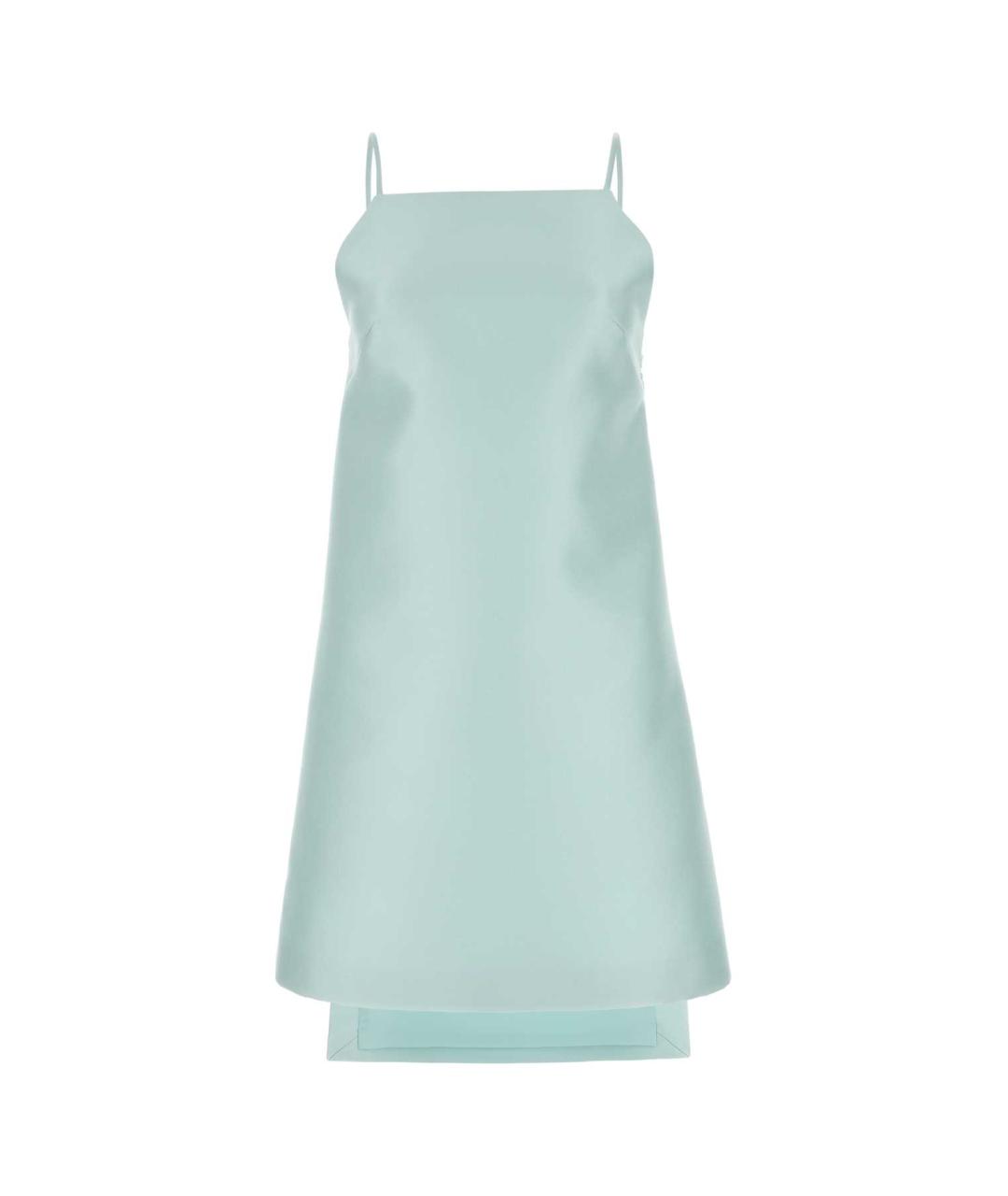 PRADA Бирюзовое полиэстеровое коктейльное платье, фото 1
