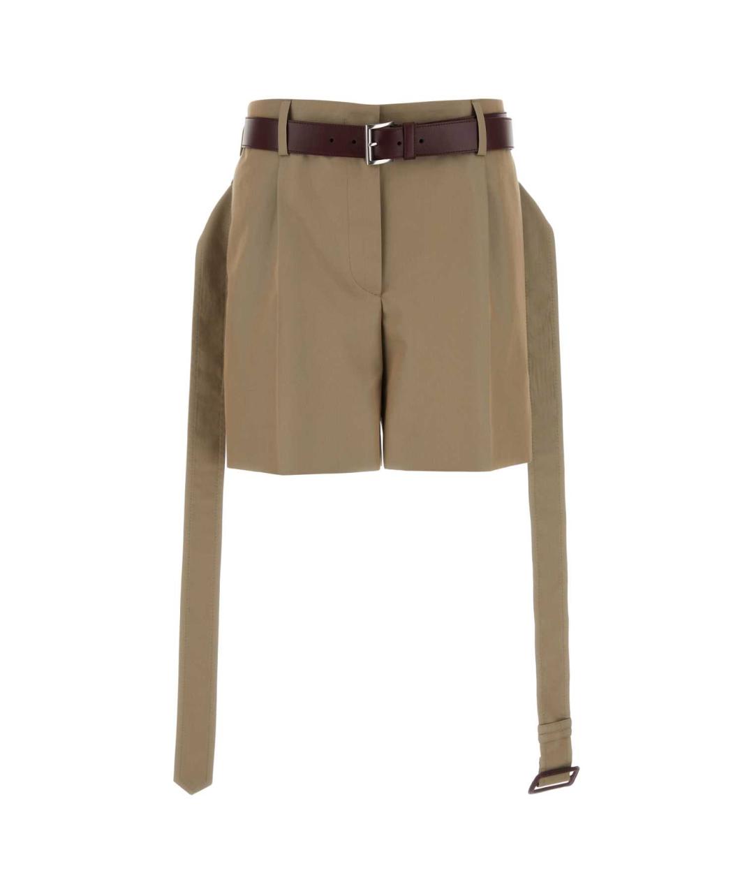 PRADA Хаки хлопковые шорты, фото 1