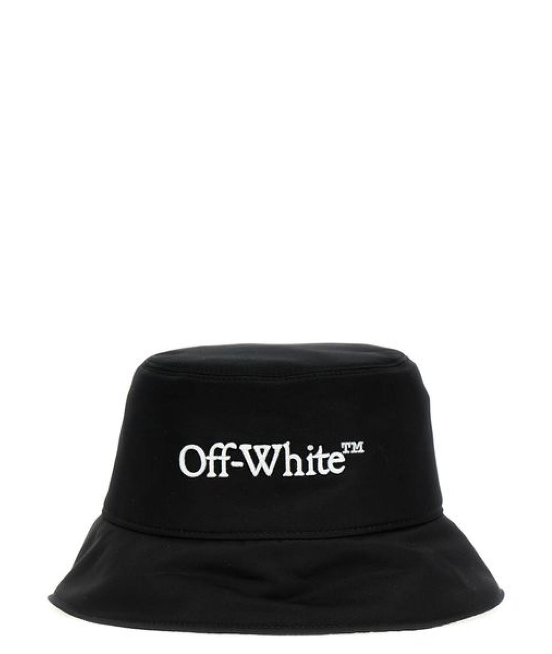 OFF-WHITE Черная синтетическая панама, фото 1