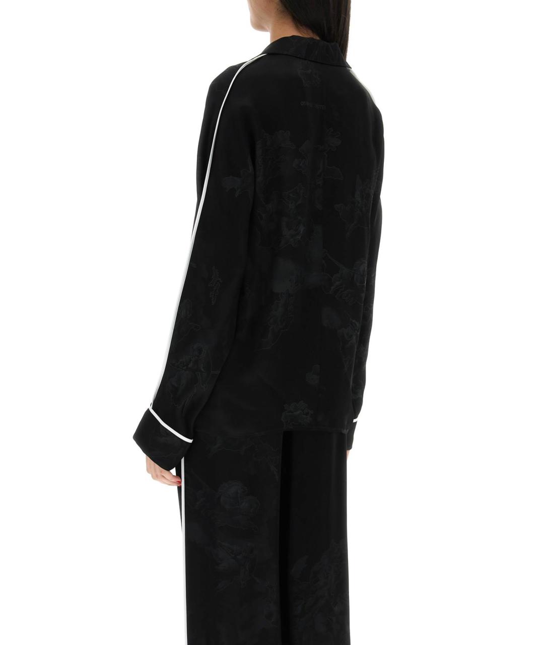OFF-WHITE Черная вискозная рубашка, фото 3