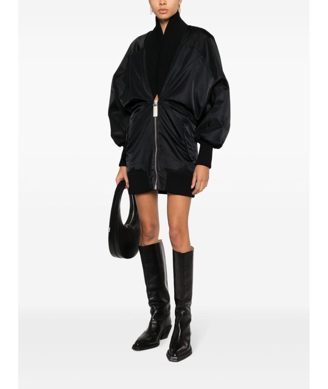 OFF-WHITE Черное полиэстеровое повседневное платье, фото 2