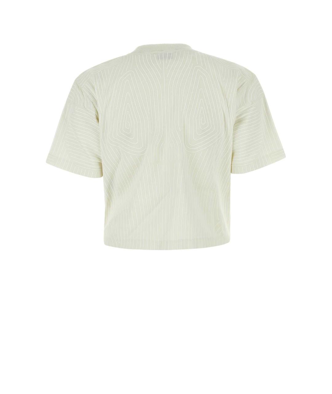 OFF-WHITE Бежевая хлопковая футболка, фото 2