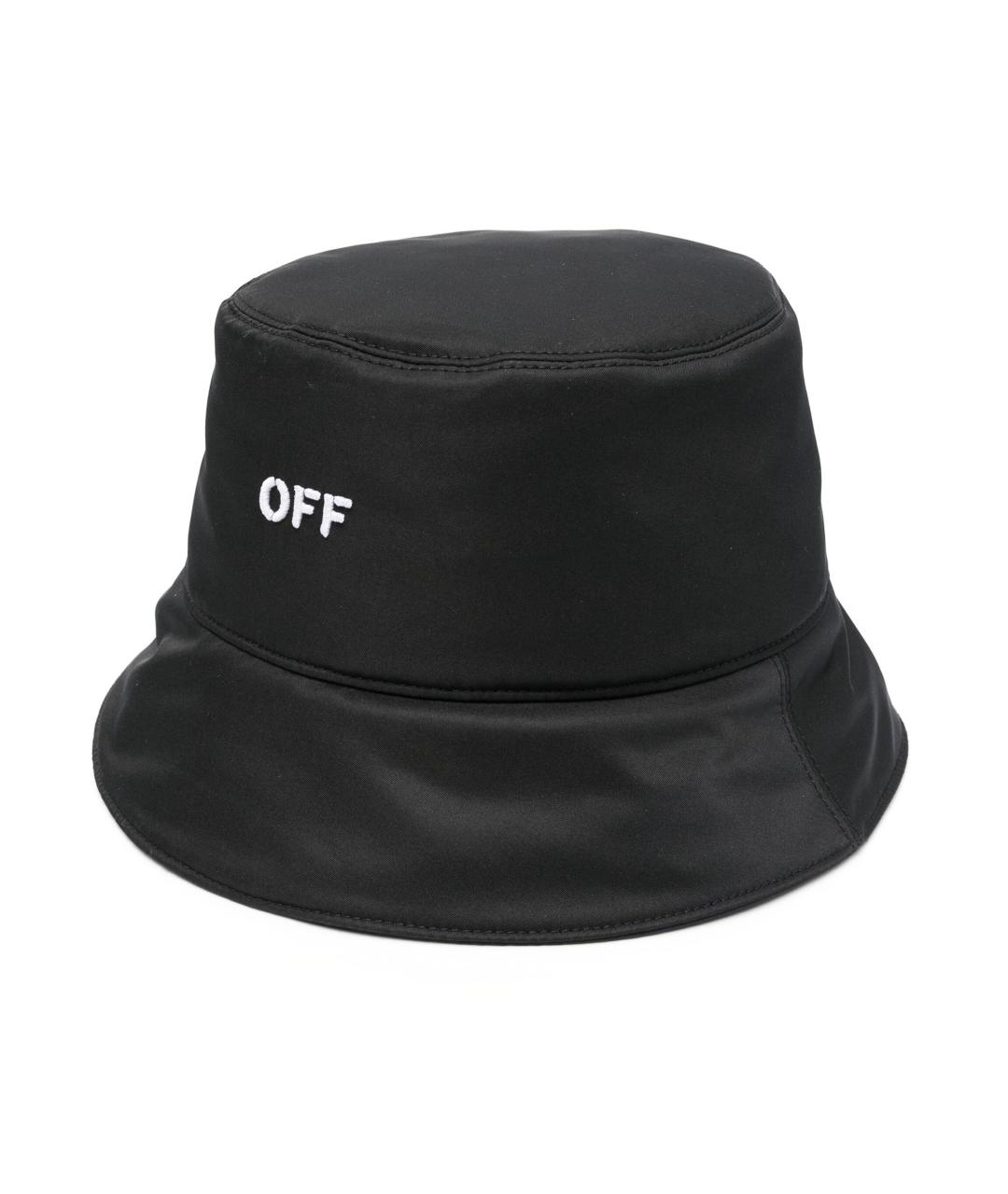 OFF-WHITE Черная синтетическая панама, фото 1