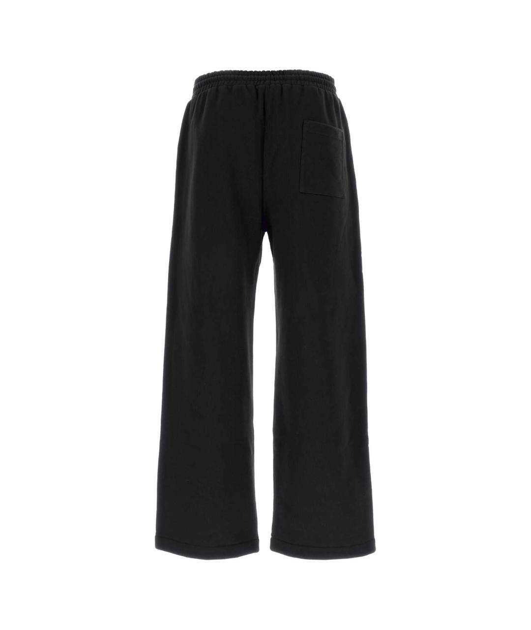 OFF-WHITE Черные хлопковые прямые брюки, фото 2