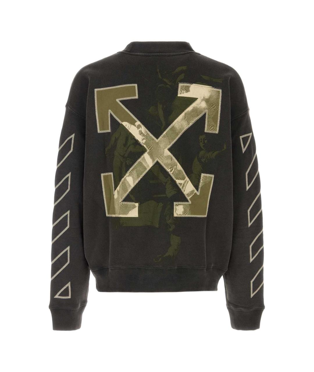 OFF-WHITE Черный хлопковый джемпер / свитер, фото 2