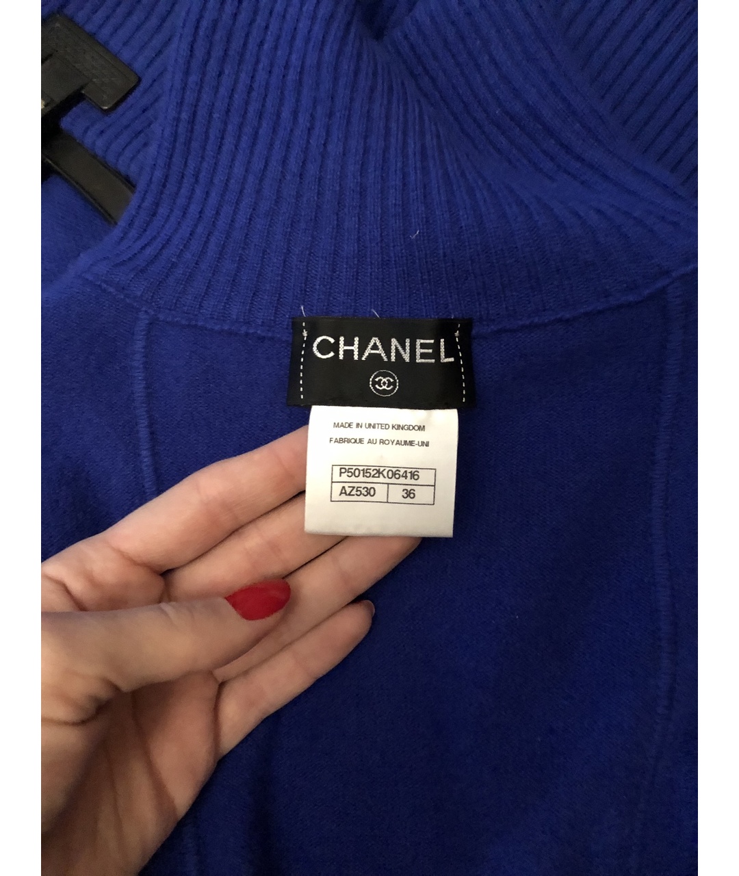 CHANEL PRE-OWNED Синий кашемировый костюм с брюками, фото 3