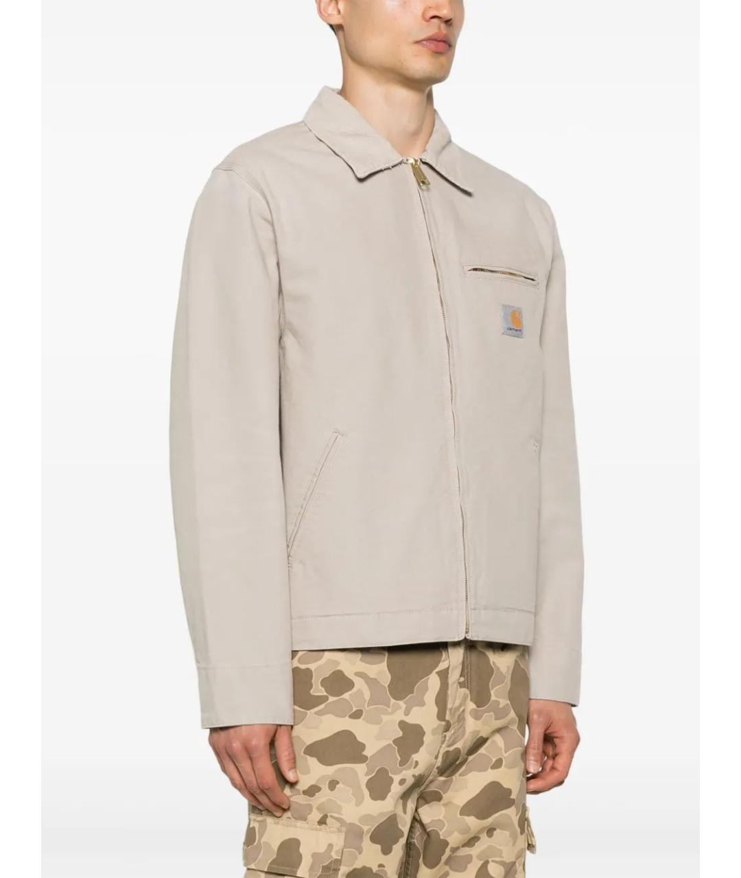 CARHARTT WIP Бежевая хлопковая куртка, фото 3